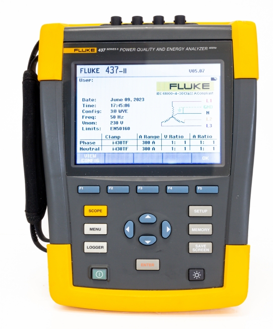 Fluke 437 serie II Analizzatore della Qualità della Rete trifase